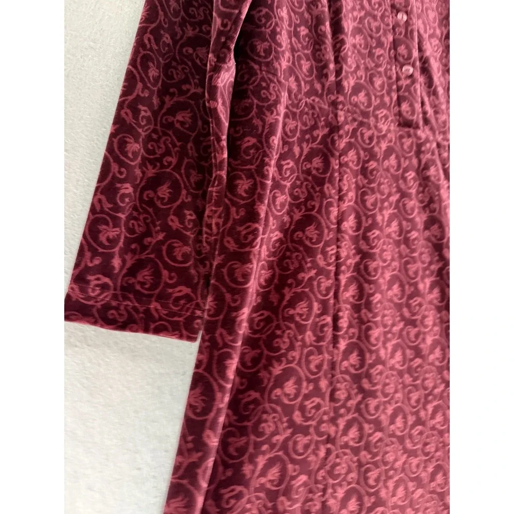 Vintage Eddie Bauer Dress MP Red Velvet‎ Modest Whimsigoth 90s Grunge Romantic
